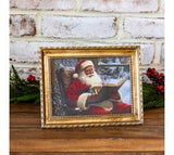 6 Antique Gold Book Santa Frame