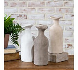 *inner* 3 Asst 9.5 Fluted Earth Vases