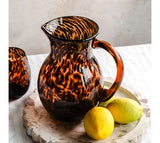 Tortoise Shell Glass Pitcher