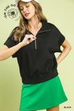 Black Luxknit 1/2 Zip Pullover