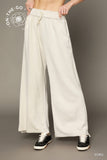 Ecru Wide Leg Pants