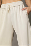 Ecru Wide Leg Pants