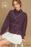 Eggplant Mineral Washed Sweatshirt