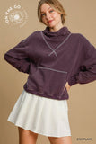Eggplant Mineral Washed Sweatshirt