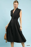 Smocked Waist Midi Dress