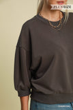 Curvy Charcoal Cupro Crewneck