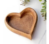 7.25 Wooden Heart Tray