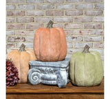 3 Asst. 10 Fall Ceramic Pumpkins
