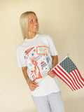 Usa Sticker Chambray Comfort Color