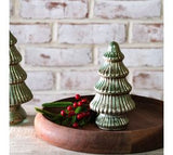 6.75h Verdigris Glass Tree