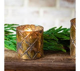 5 Gold Check Candle Holder