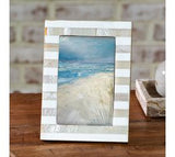 4 X 6 Beige Stripe Resin Photo Frame