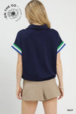 Zip Front Casual Knit Top