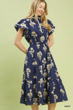 Floral Print Midi Dress