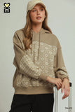 Jacquard Mixed Hoodie
