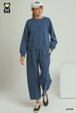 Denim Knit Crewneck Pullover