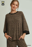 Leopard Prnt 3/4 Sleeve