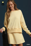 Gingham Long Sleeve Pullover Sweatshirt