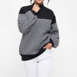 Skyler Herringbone Knit Turtleneck