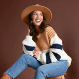 Kennedy Color Block Chunky Sweater