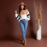 Kennedy Color Block Chunky Sweater