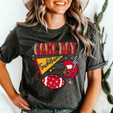 Grey Game Day Icons Tee. Bella Canvas