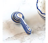 *inner* S/4 Blue Stripe Ceramic Meas. Spoons
