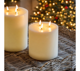 6 Led Ivory 3 Wick Candle