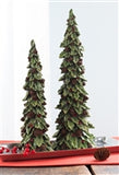 Holly Trees W/Pinecone Detail 15.5"H, 19.5"H Polystone - SMALL