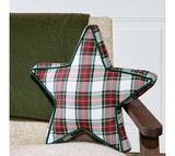 18 Star Shaped Plaid Pillow
