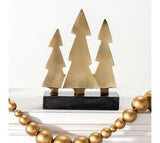 5.5 3 Gold Trees Tabletop