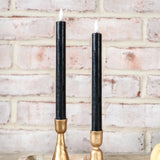 2 Pc Black Led Taper Candle Set