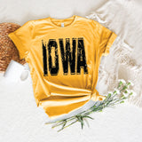 Gold Iowa Graphic Tee