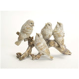 Birds On Branch 11"L X 6.5"H Polyresin - Brz/Iv