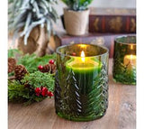 4.5 Green Glass Tree Candle Holder
