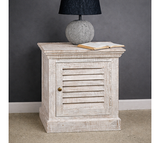 21l Slat Front Wood End Table