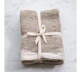 *inner* S/2 Beige Waffle Towels