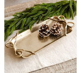 13.5 Gold Tray Ribbon Handles