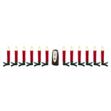 Led Tree Taper Candle W/6 Hr Timer (set Of 12) W/remote 4.5"h Plastic (requires 1 Aaa Battery, Not I