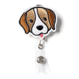 Dog 360-degree Rotating Retractable Reel Clip Badge Holder