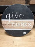 Give Thanks Stripe Black