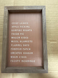 Autumn Activities List