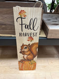 Squirrel On A Pumpkin Hanging