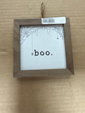 White Boo Spiderweb Black