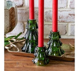 S/3 Glass Tree Candle Holder