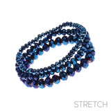 Mb 8/6/4mm Glass Bead 3 Bclt  Stretch
