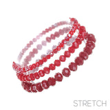 Si 8/6/4mm Glass Bead 3 Bclt  Stretch