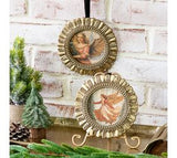 2 Asst Framed Angel Medallions