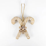 Mango Wood Ornament Candy Cane