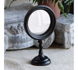9 H. Ant. Bronze Table Mirror